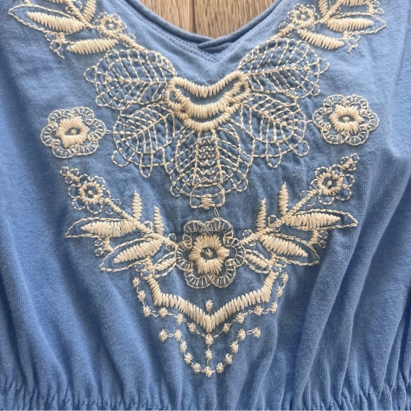 Johnny Was Light Blue Embroidered Julien Tier Dress NWT - Picture 3 of 10